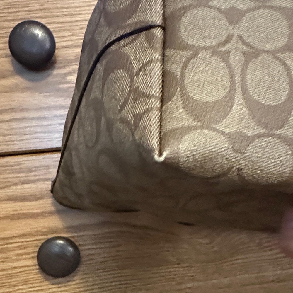 Coach Tan and Brown Signature Tote - Picture 7 of 9